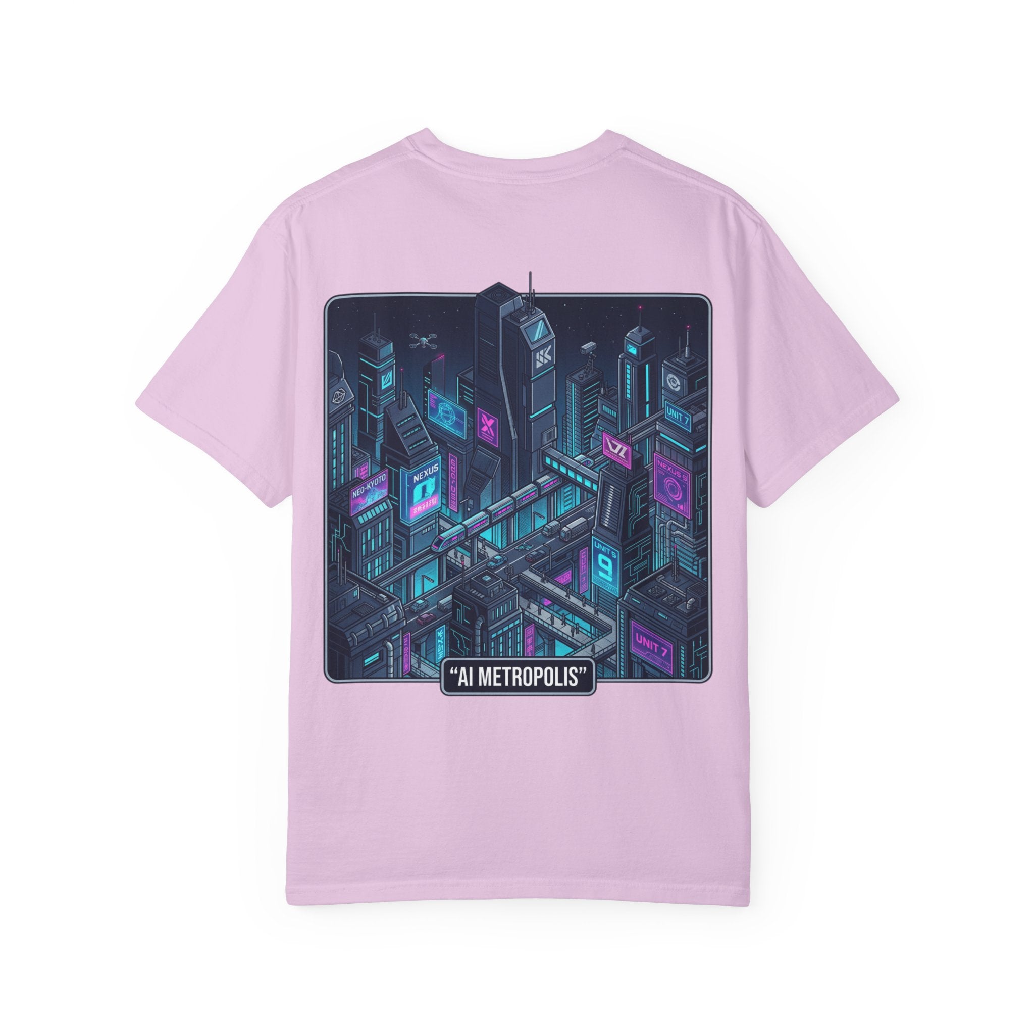 Power Runs Black AI Metropolis T-Shirt — 'At First, It Entered Quietly' Cybercity Graphic Tee by Concepts VS Entertainment/Tiktok shop