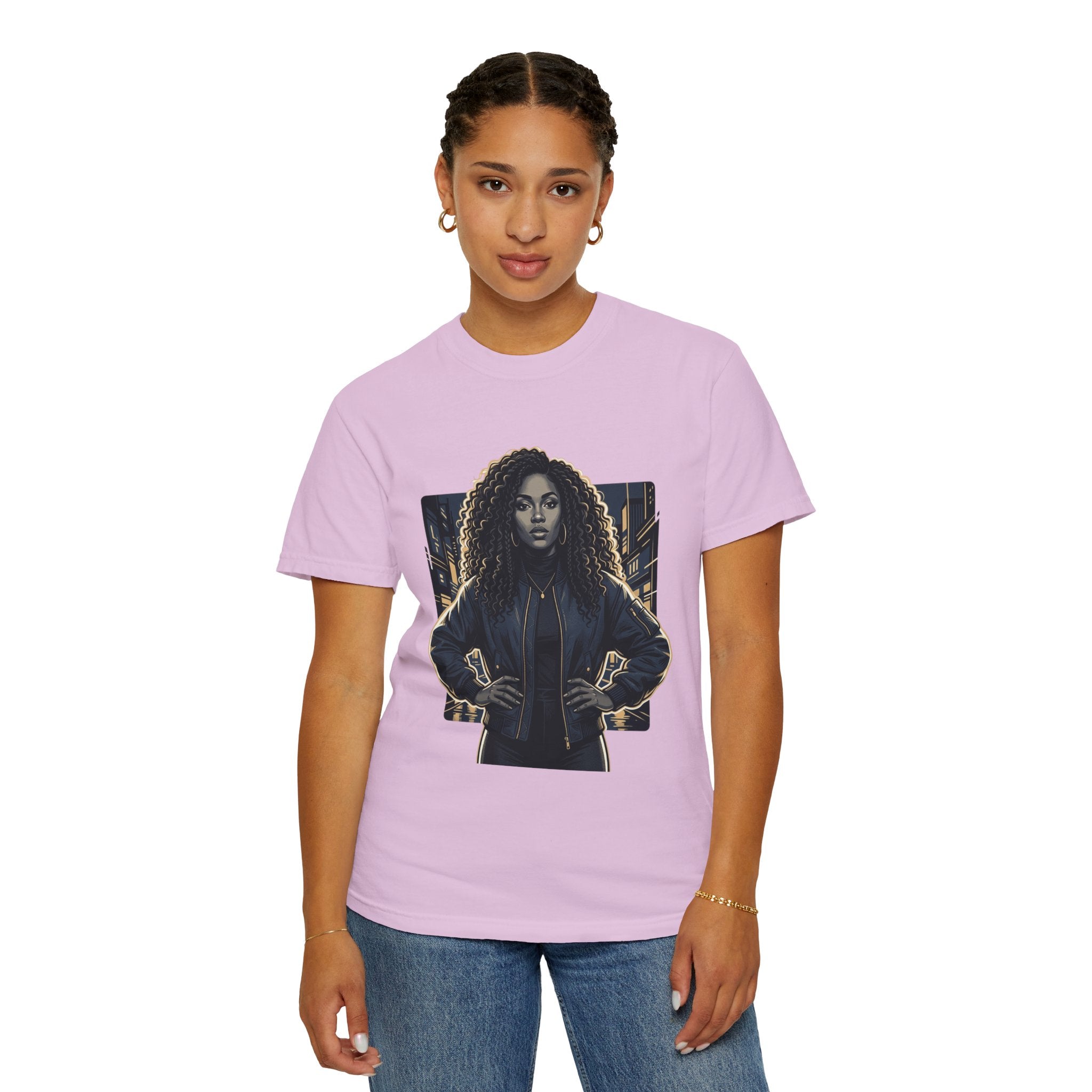 Pretty Rich Bitch The Collection by PRB T-Shirt — Bold Graphic Tee with Empowered Woman Portrait by Power Runs Black