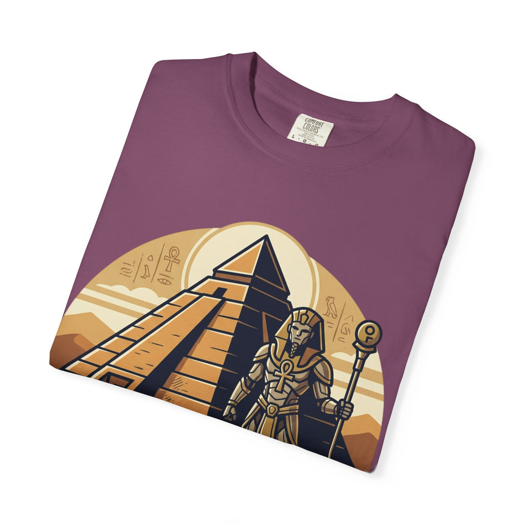 Power Runs Black PRB Guardian Unit T-Shirt — Egyptian Pyramid Sci‑Fi Graphic Tee by Printify