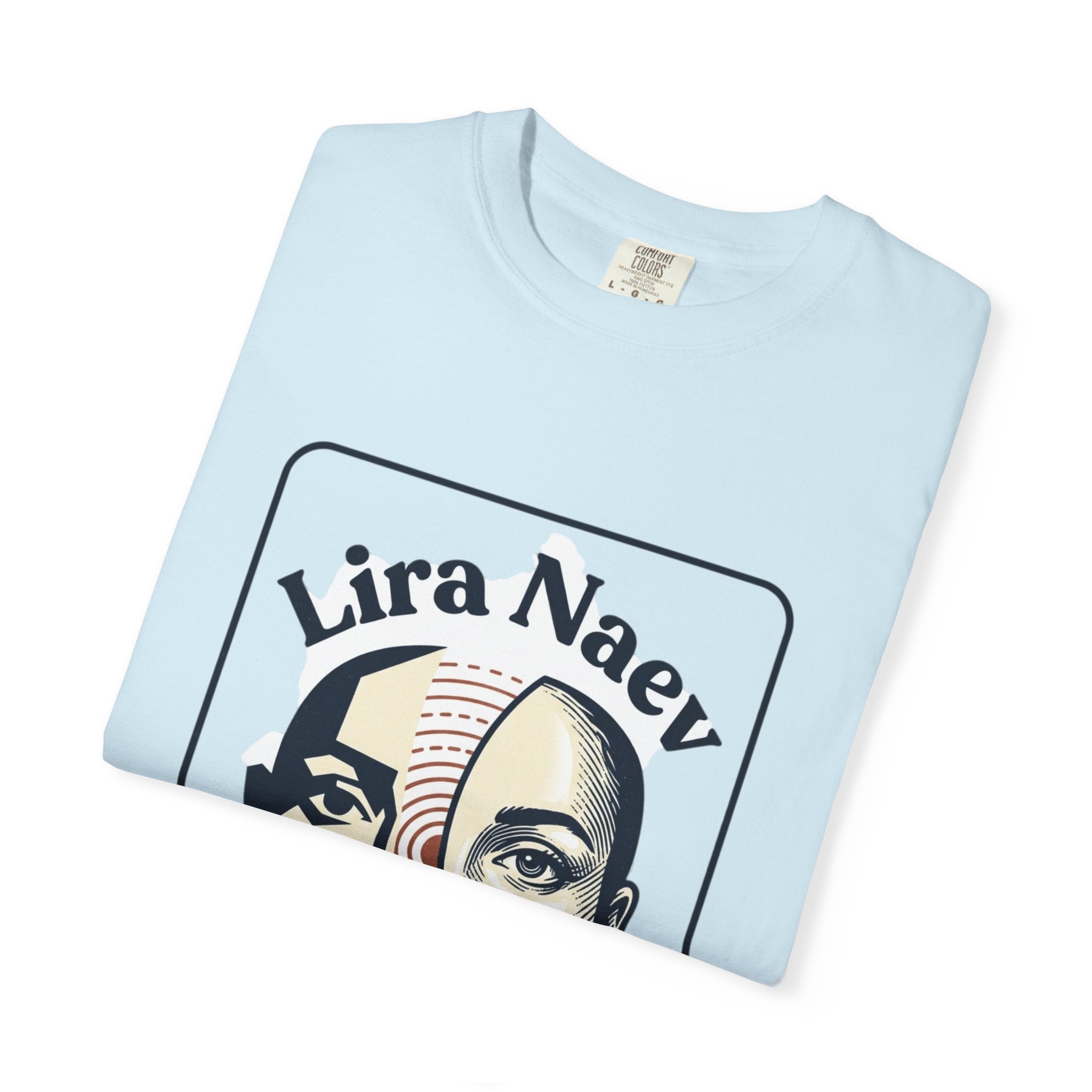 Power Runs Black PRB Lira Naev Split-Face Graphic T-Shirt — “Perception shifts the center” Statement Tee by Power Runs Black