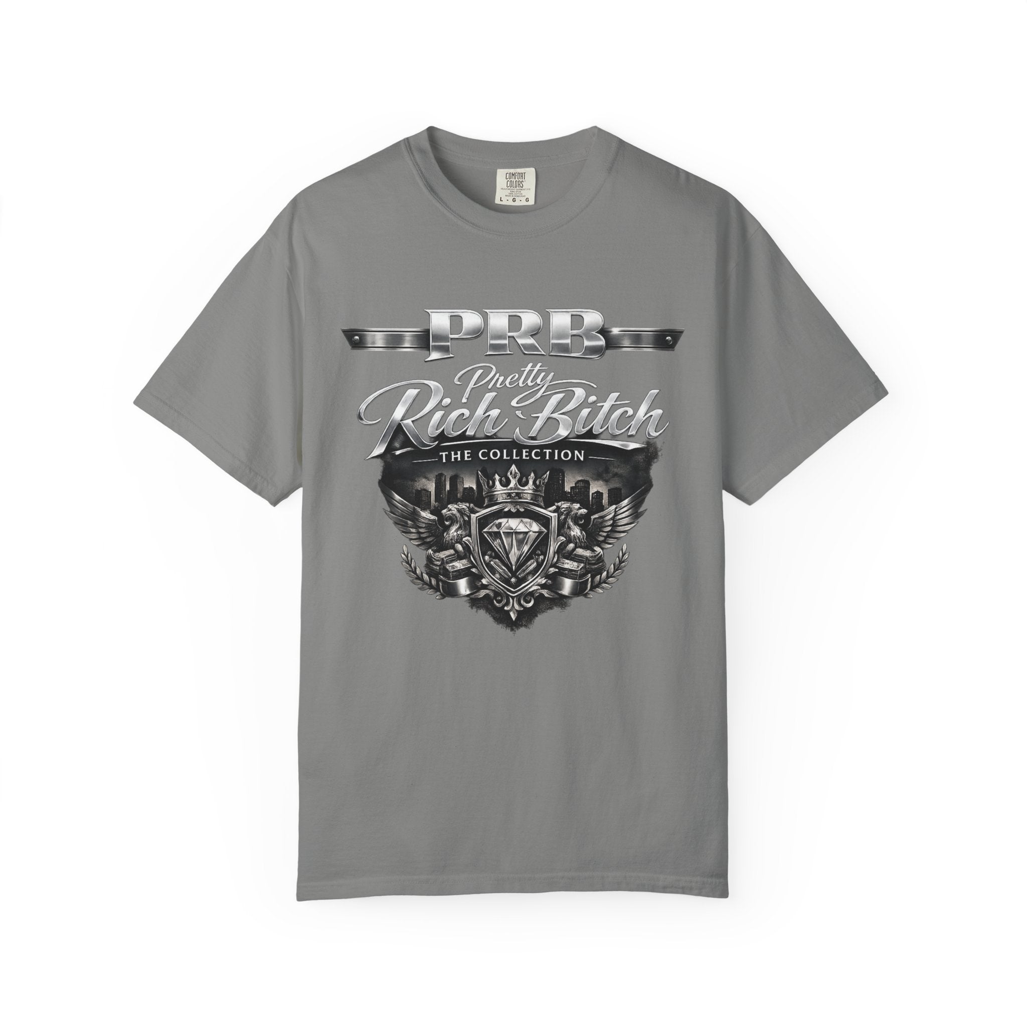 PRB Rebel Biker Crest T-Shirt | Vintage Motorcycle Emblem Tee by Power Runs Black