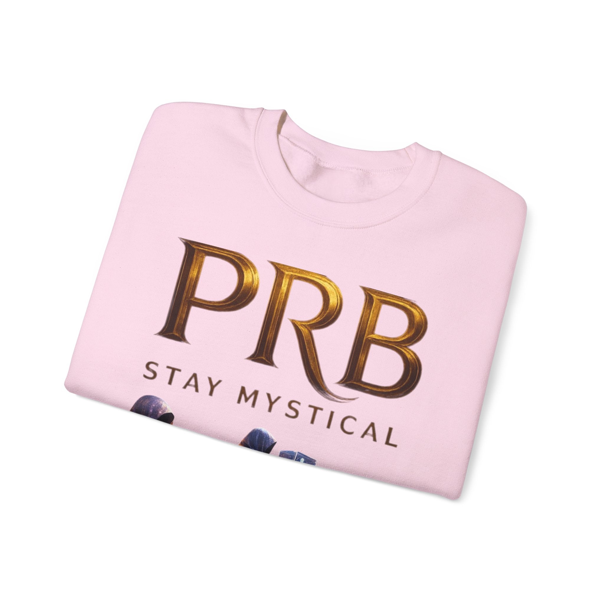 PRB Mystic Library Crewneck Sweatshirt — Cosmic Wizardry Art by Power Runs Black