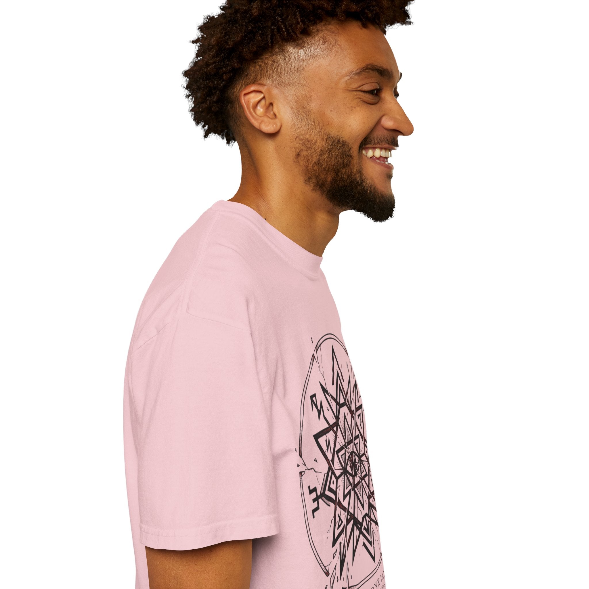 Power Runs Black PRB Eryx Tal Geometric Mandala T-Shirt — Symmetric Star Graphic Tee by Power Runs Black