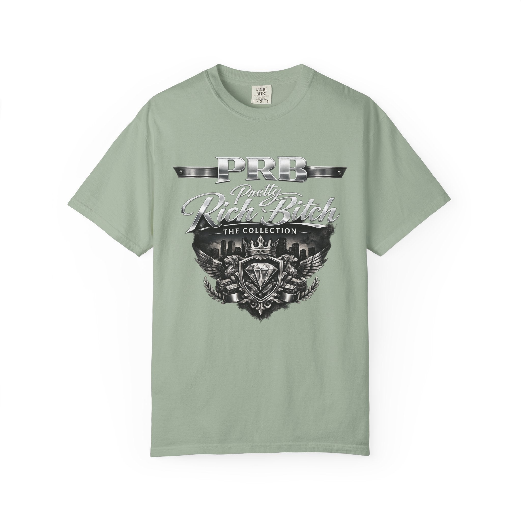 PRB Rebel Biker Crest T-Shirt | Vintage Motorcycle Emblem Tee by Power Runs Black