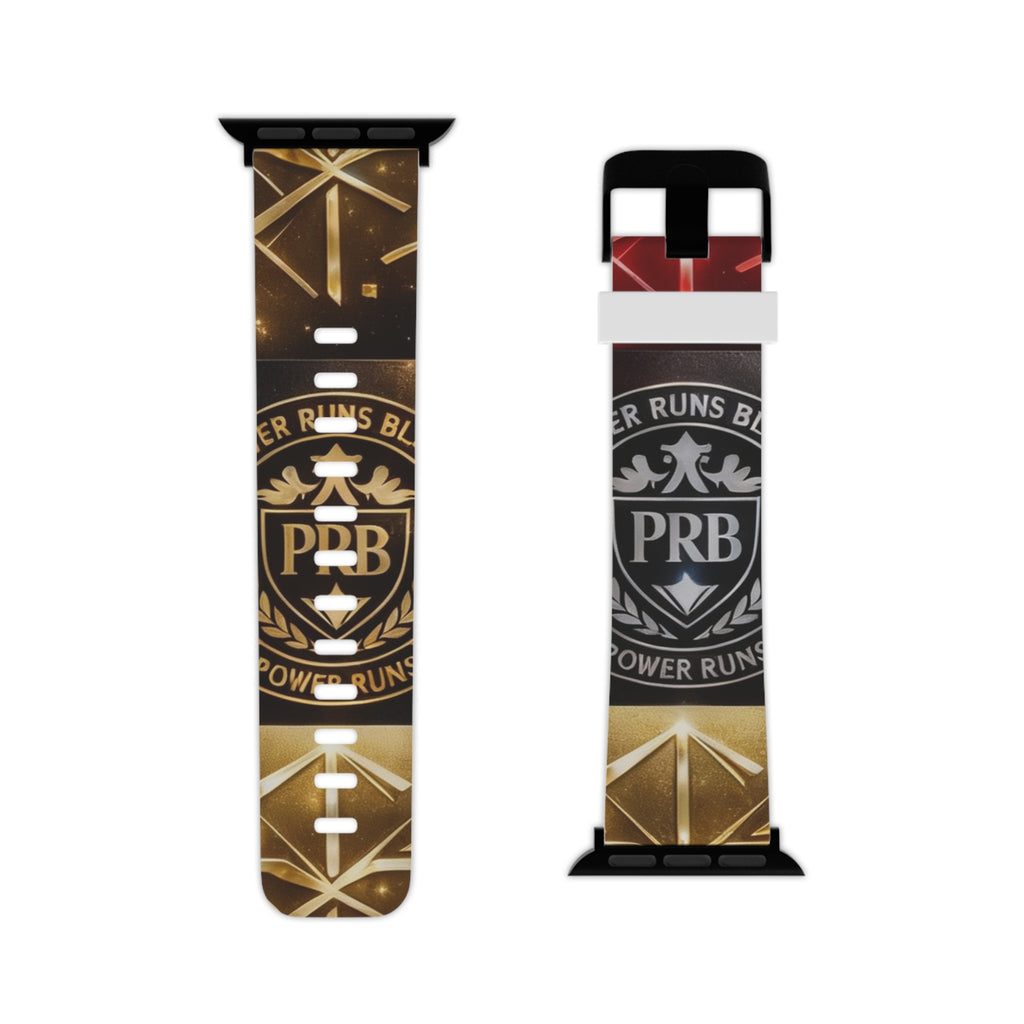 Decorative Crest Apple Watch Band — Bronze & Black TPU Strap by Printify
