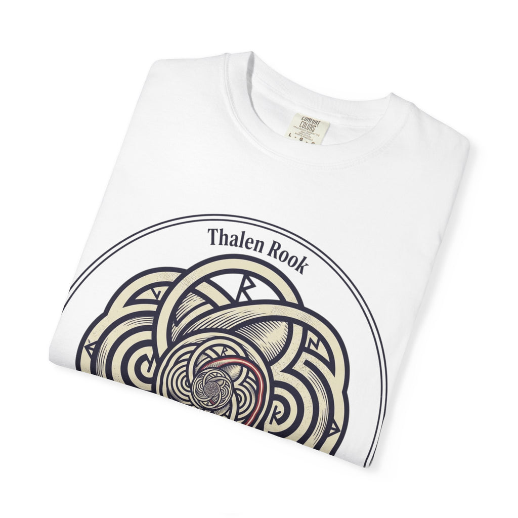 Power Runs Black PRB Thalen Rook Celtic Knot Graphic T-Shirt — "He stared too long..." Quote Tee by Power Runs Black