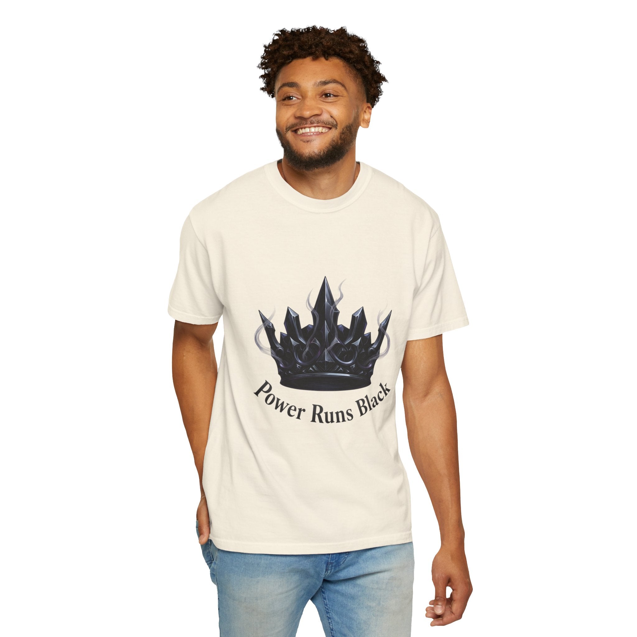 PRB Power Runs Black Crown Graphic T-Shirt by Printify