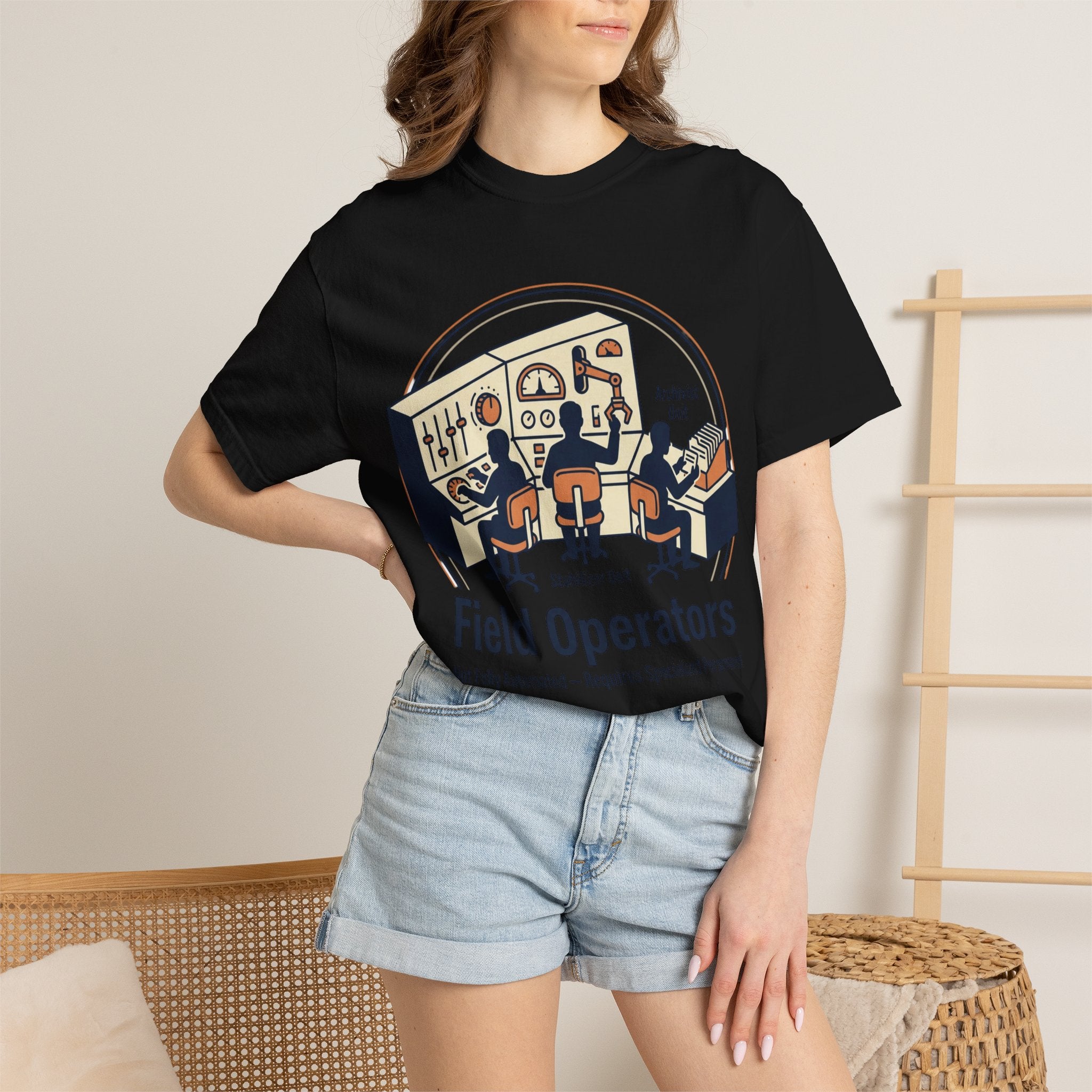 Power Runs Black PRB Field Operators T-Shirt — "Field Operators: Not Fully Automated — Requires Specialized Personnel" by Power Runs Black