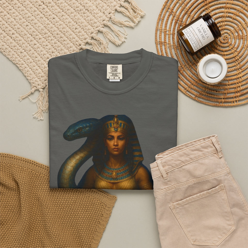 PRB Egyptian Goddess with Snake T-Shirt | Pharaoh Serpent Art Tee by Power Runs Black