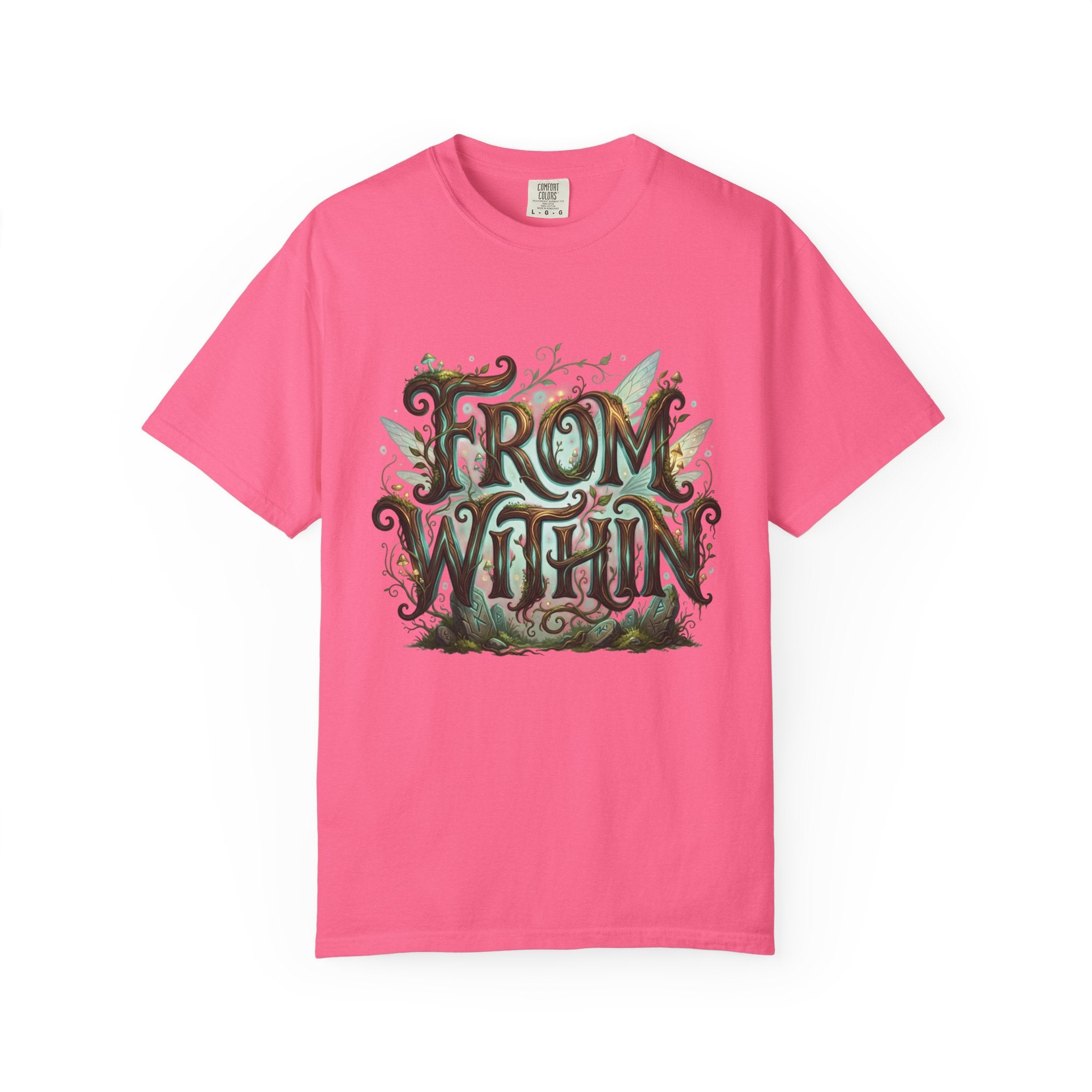 PRB From Within T-shirt | Nature Typography Forest Illustration by Power Runs Black