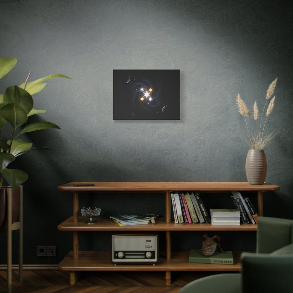 PRB Celestial Star Cluster Matte Canvas Print — Cosmic Planets Wall Art by Printify