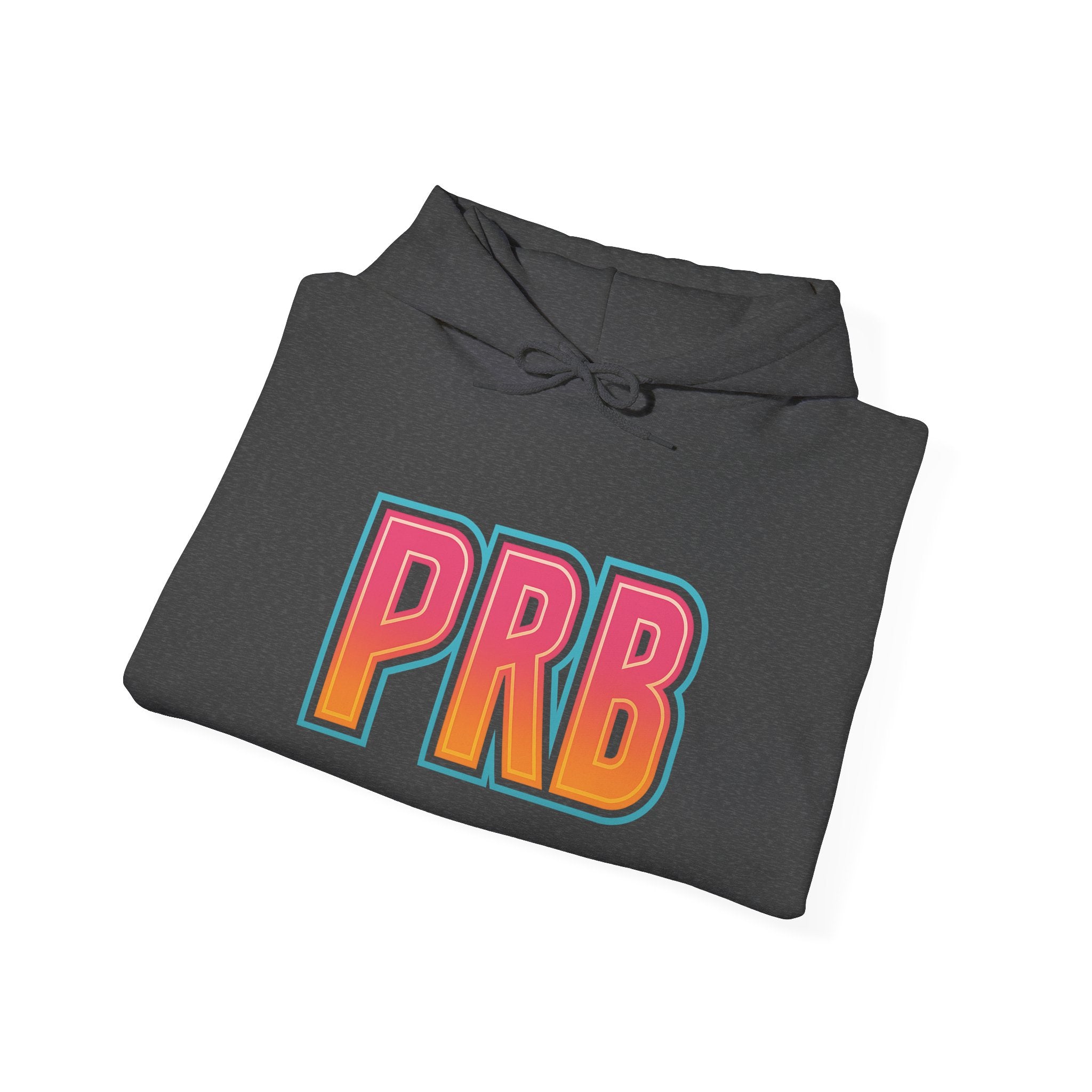 PRB Graphic Hoodie — Colorful Cityscape Pullover by Power Runs Black