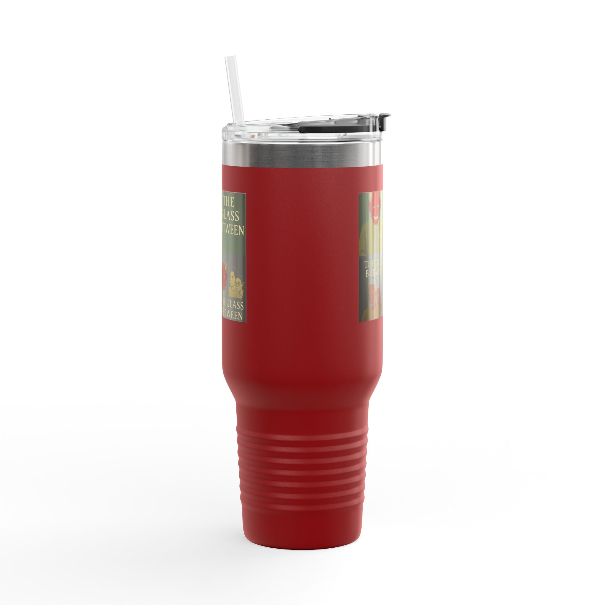 PRB The Glass Between collage travel mug | 40oz insulated tumbler by Printify