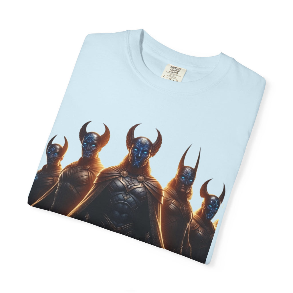 Power Runs Black PRB Dark Legion Graphic T-Shirt — Horned Warriors Fantasy Tee by Power Runs Black