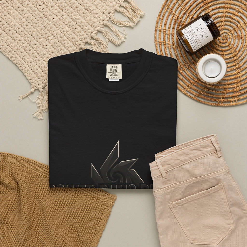 Power Runs Black PRB "Wear The Code" Mystic Shield T-Shirt — Geometric Sigil Graphic Tee by Printify