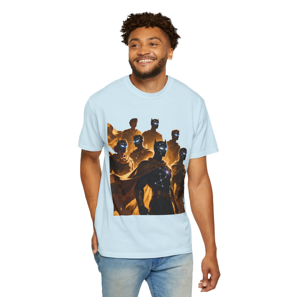 PRB Cosmic Heroes Graphic Tee (Golden Cloaks & Starry Faces) by Power Runs Black