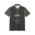 Power Runs Black PRB Emblem Polo Shirt — Built to Outlast Graphic Polo by Printify