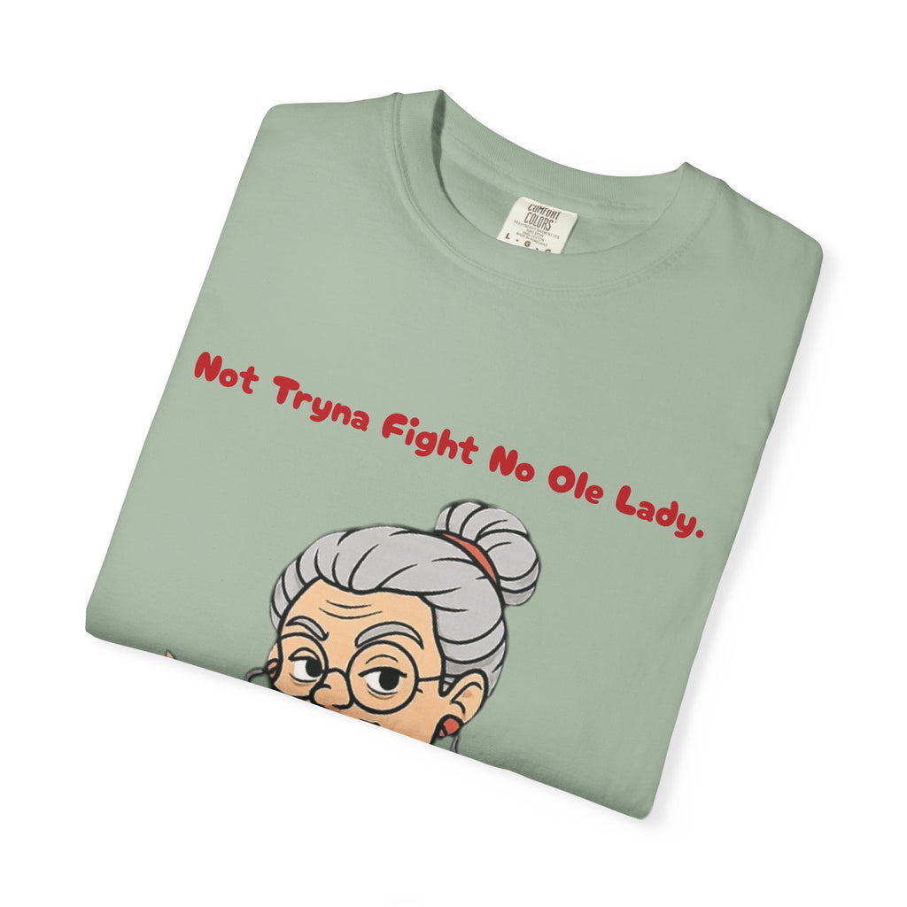 PRB Not Tryna Fight No Ole Lady T-shirt | Funny Grandma Graphic Tee by Printify