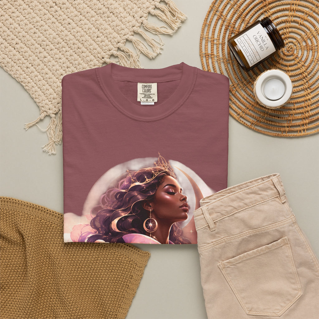 Power Runs Black graphic tee | Black woman portrait, Afro empowerment shirt by Power Runs Black