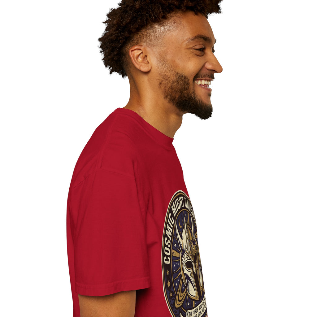 PRB Starforged Flex Cosmic Might Unleashed T-Shirt — Mythic Helmet Graphic Tee by Power Runs Black