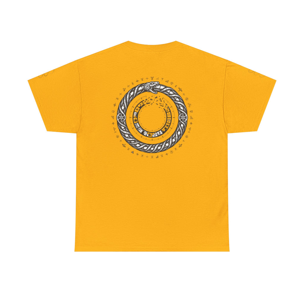 Power Runs Black — "The Agenda of the Arch" Retro TV Ouroboros Graphic Tee by Printify