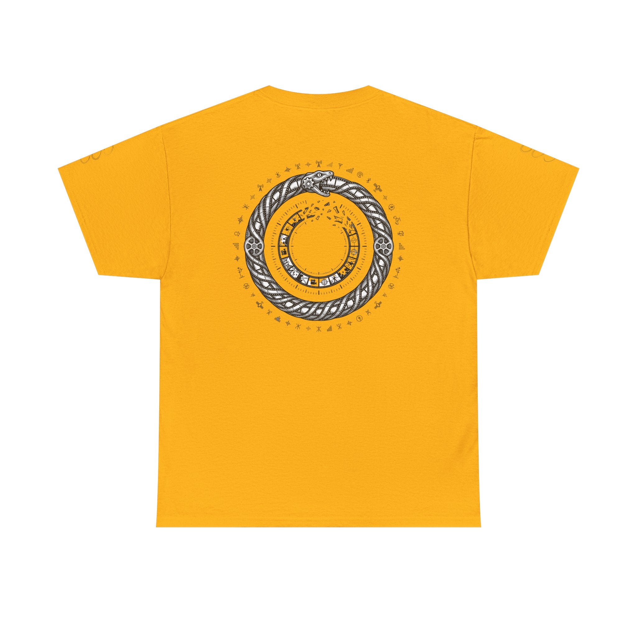 Power Runs Black — "The Agenda of the Arch" Retro TV Ouroboros Graphic Tee by Printify