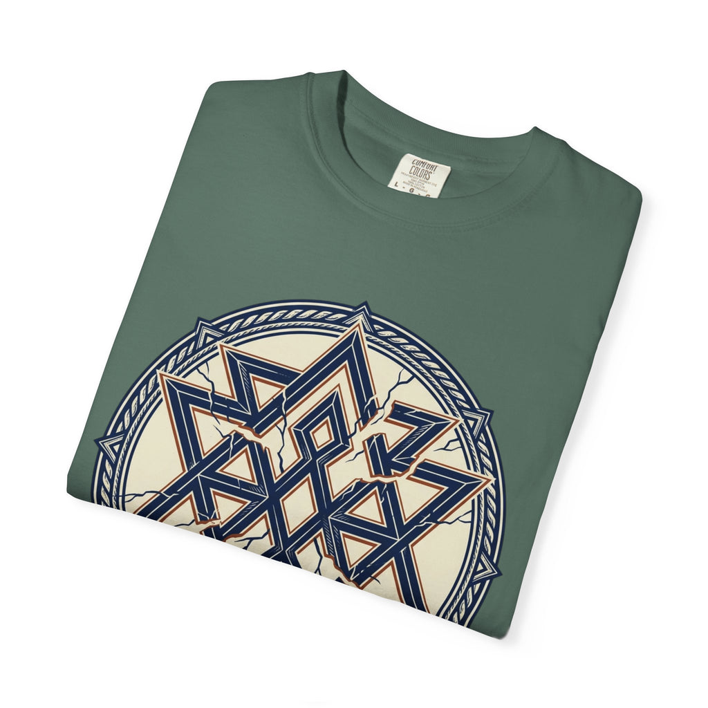 Power Runs Black PRB Geometric Star Mandala T-Shirt — "Control Fractures the Flow" Graphic Tee by Power Runs Black