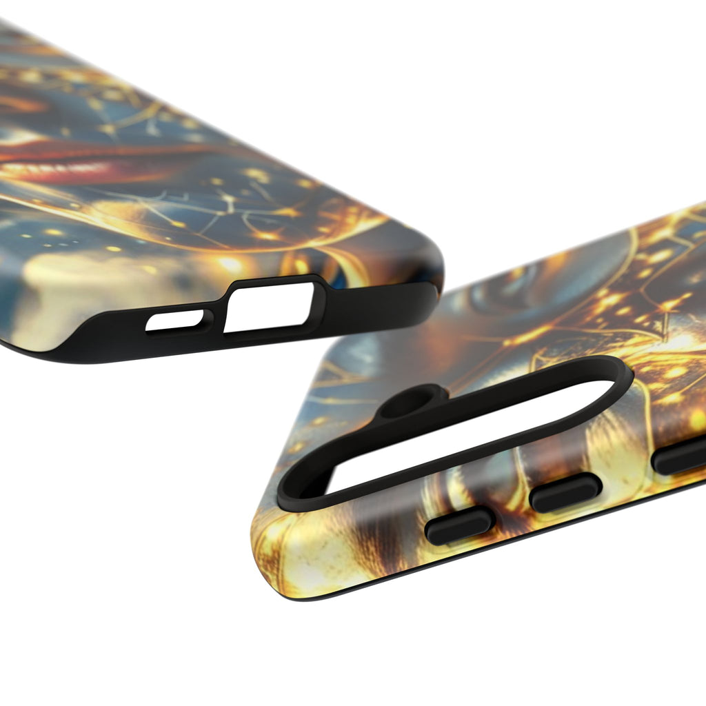 PRB Galactic Portrait Tough Case | Cosmic Face Phone Case, Starry Nebula Design by Power Runs Black