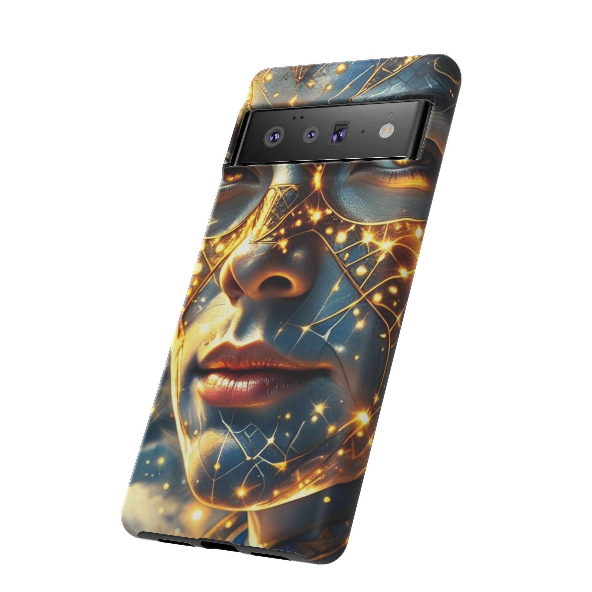PRB Galactic Portrait Tough Case | Cosmic Face Phone Case, Starry Nebula Design by Printify