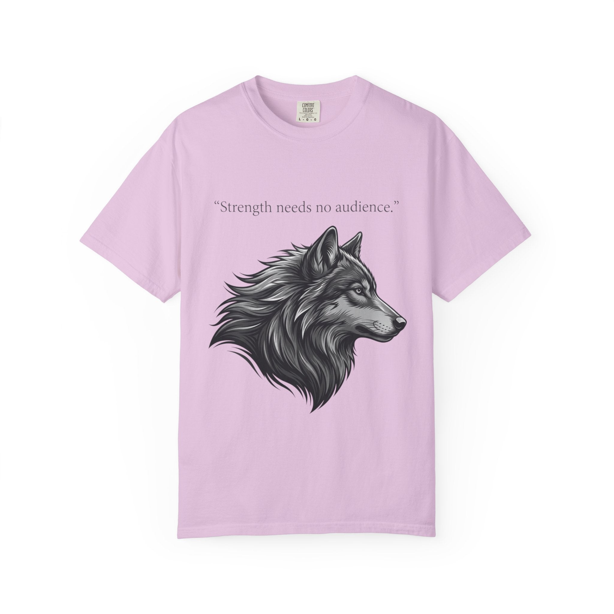 PRB Wolf Head T-Shirt — "Strength needs no audience" Inspirational Graphic Tee by Printify