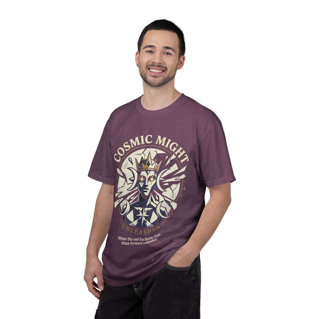 PRB Starforged Flex Cosmic Might Unleashed Graphic T-Shirt — 'Cosmic Might Unleashed' Vintage Astro King Tee by Power Runs Black