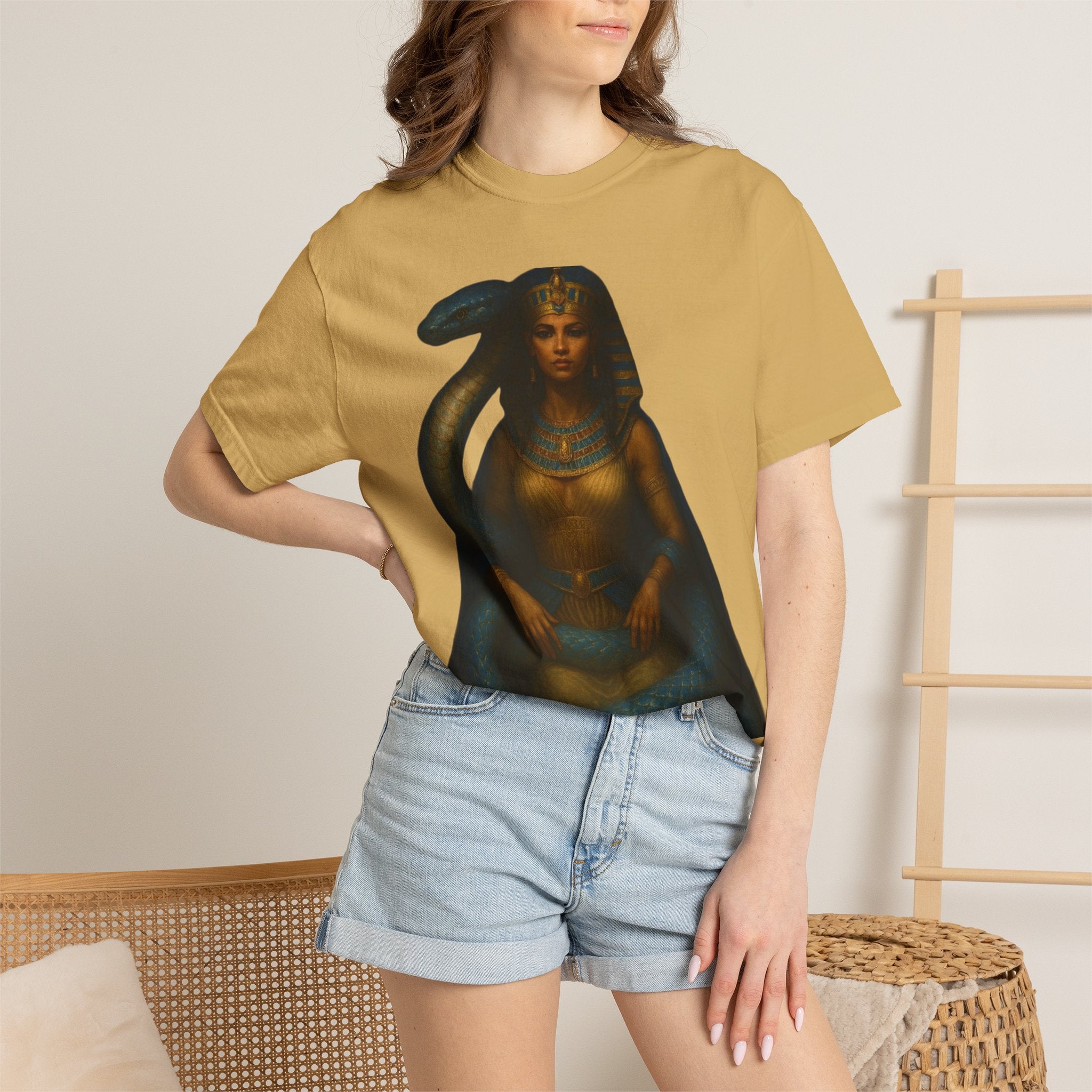 PRB Egyptian Goddess with Snake T-Shirt | Pharaoh Serpent Art Tee by Printify