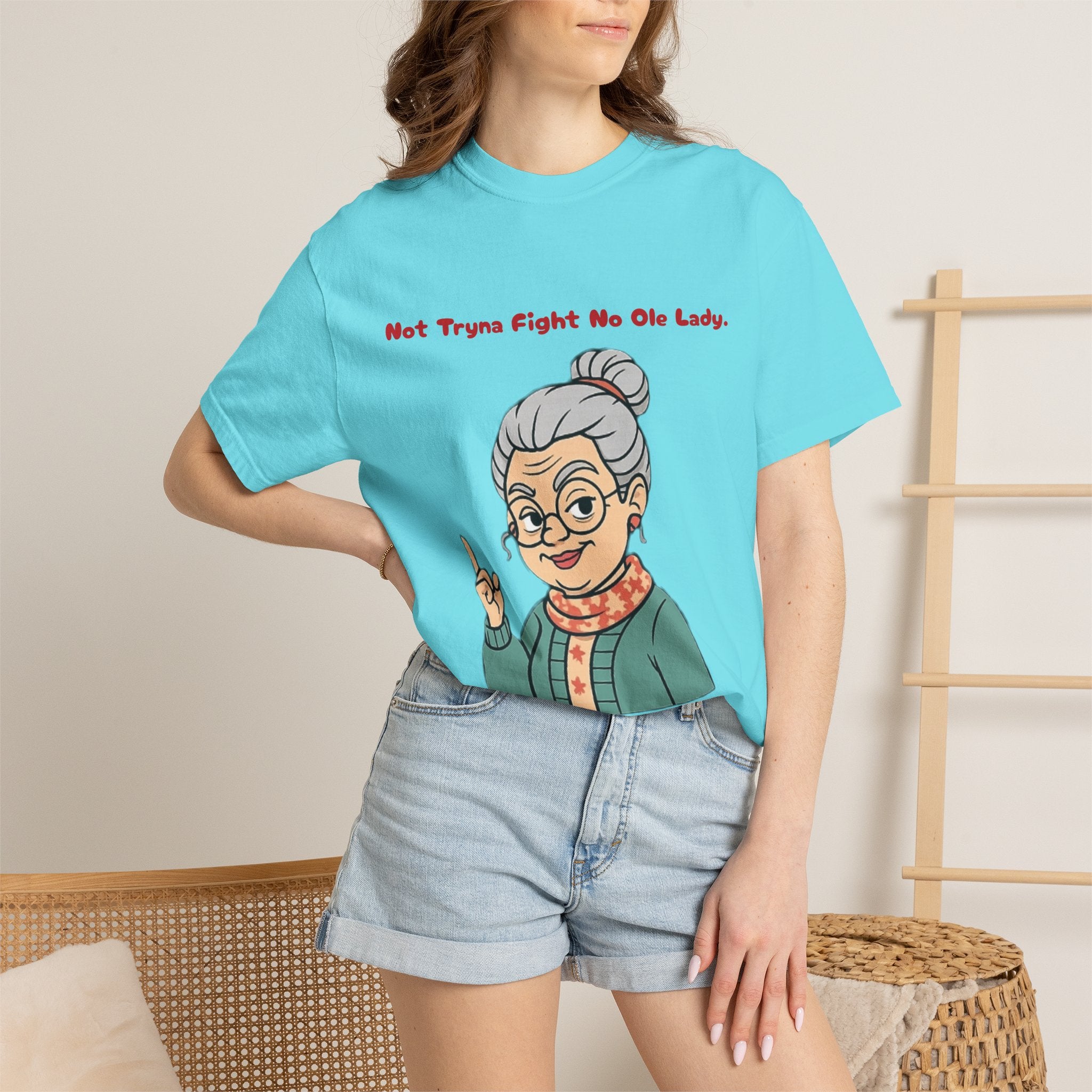 PRB Not Tryna Fight No Ole Lady T-shirt | Funny Grandma Graphic Tee by Printify