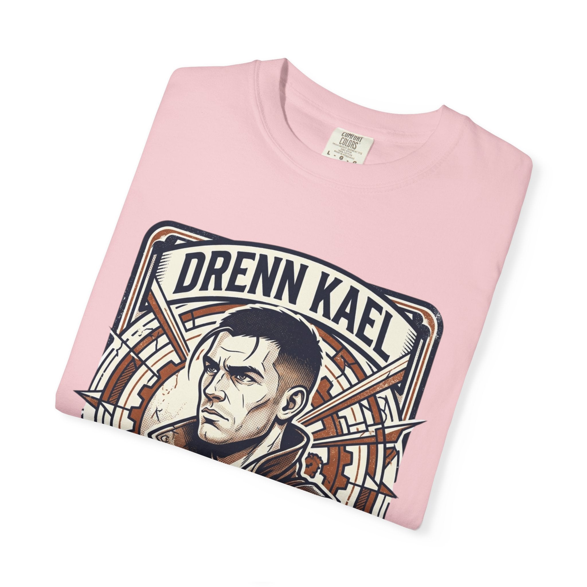 Power Runs Black PRB Drenn Kael Portrait T-Shirt — "Rebellion Twists the Axis" Graphic Tee by Printify