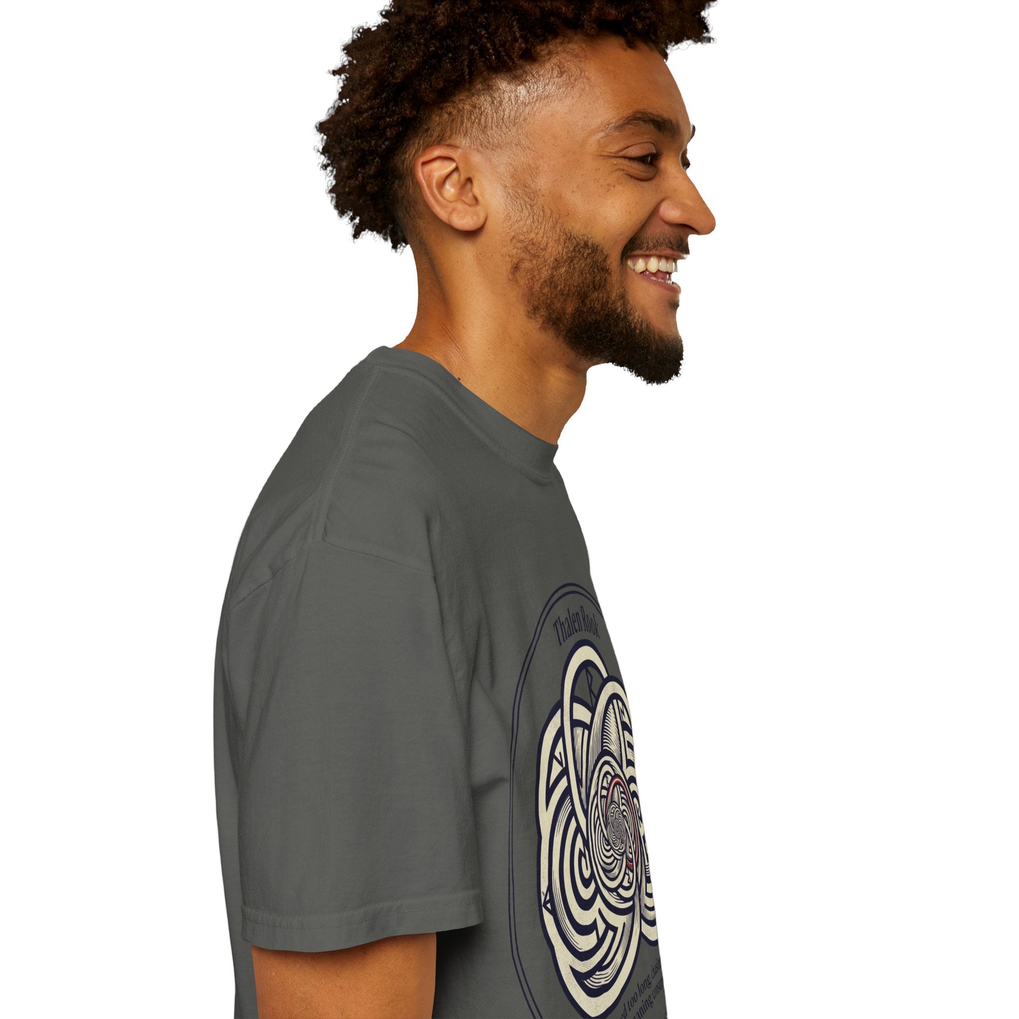 Power Runs Black PRB Thalen Rook Celtic Knot Graphic T-Shirt — "He stared too long..." Quote Tee by Power Runs Black