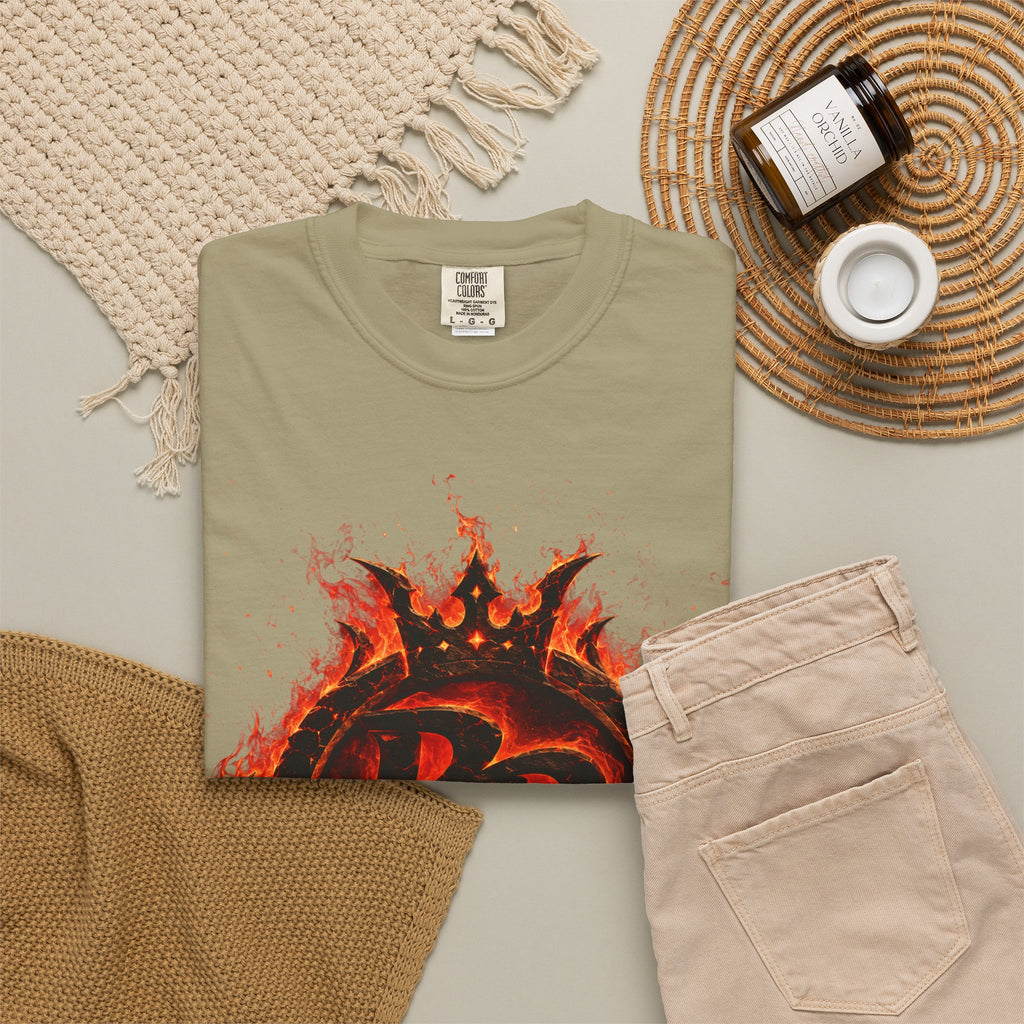 Power Runs Back PRB Flame Logo T-shirt | Fiery Emblem Tee, Grunge Rock Chic by Power Runs Black
