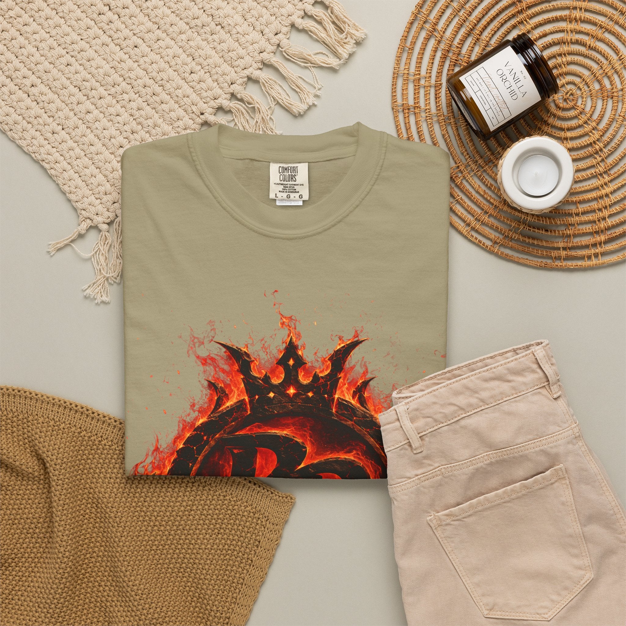 Power Runs Back PRB Flame Logo T-shirt | Fiery Emblem Tee, Grunge Rock Chic by Power Runs Black