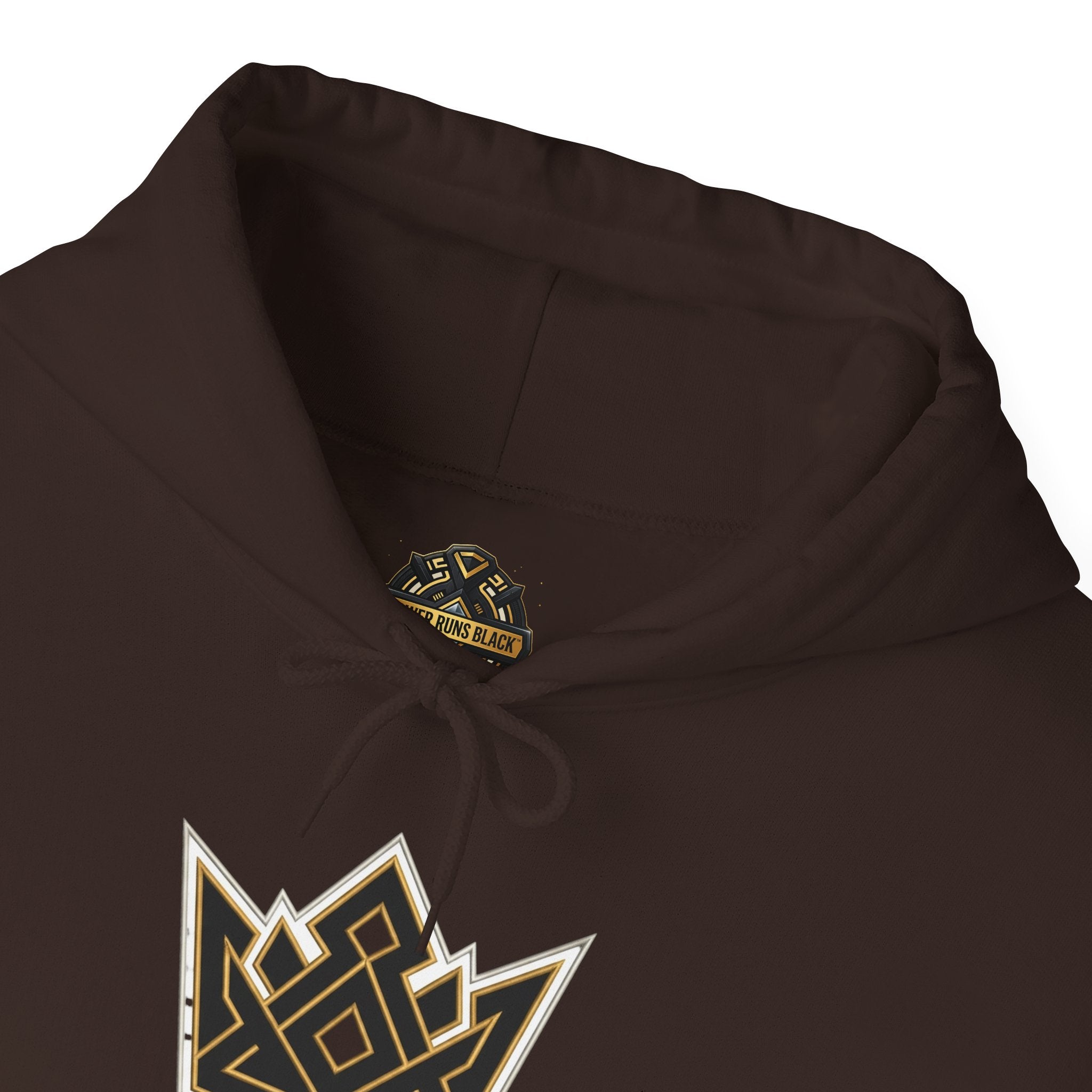 Power Runs Black PRB Logo Hoodie — Ascension State Crown Design by Printify