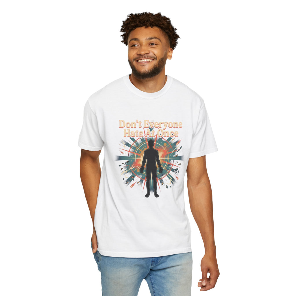 Power Runs Black Don't Everyone Hate Me Once" Retro Silhouette Graphic Tee by Printify