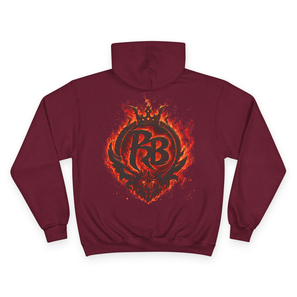 Power Runs Black logo hoodie | Flame crest design by Power Runs Black
