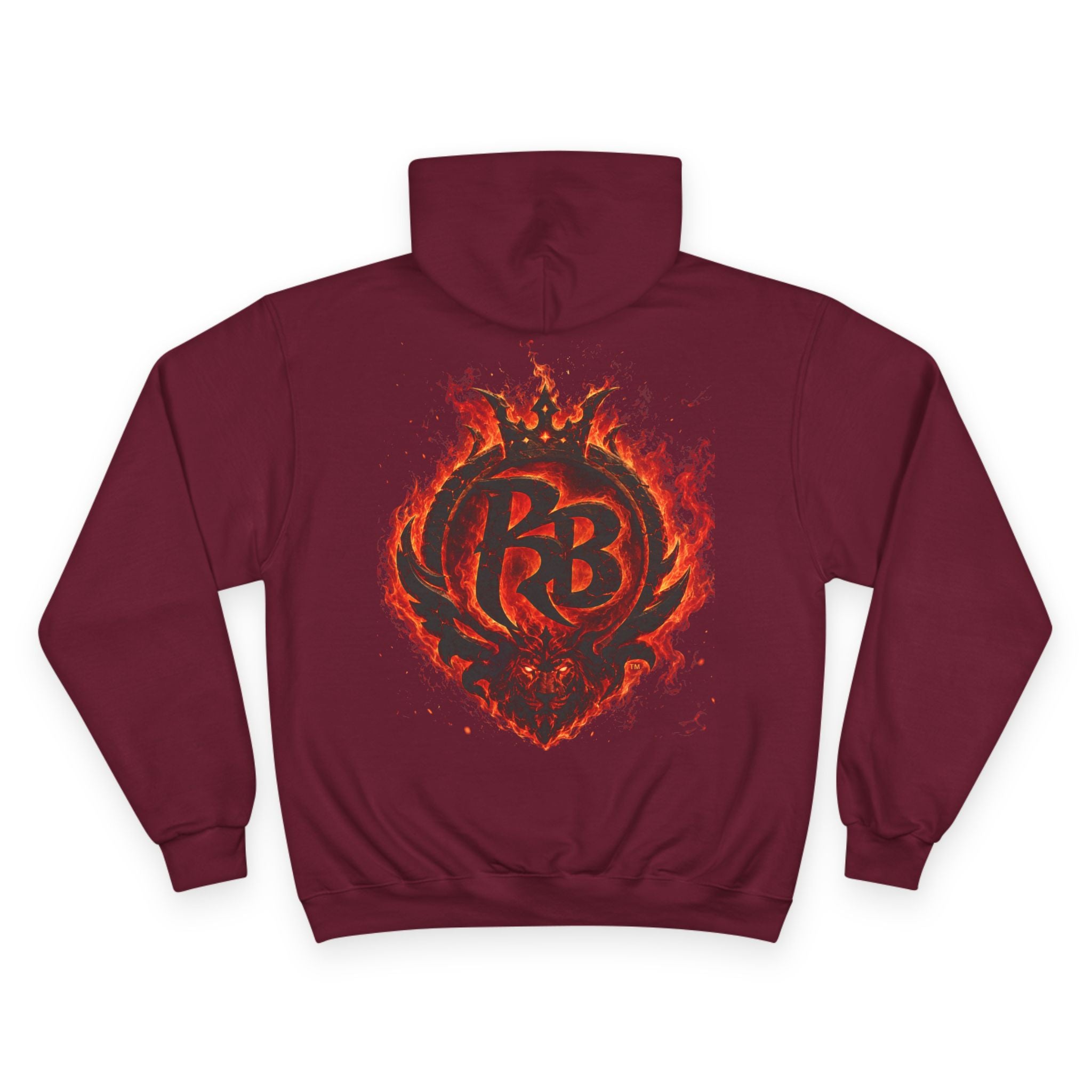 Power Runs Black logo hoodie | Flame crest design by Power Runs Black