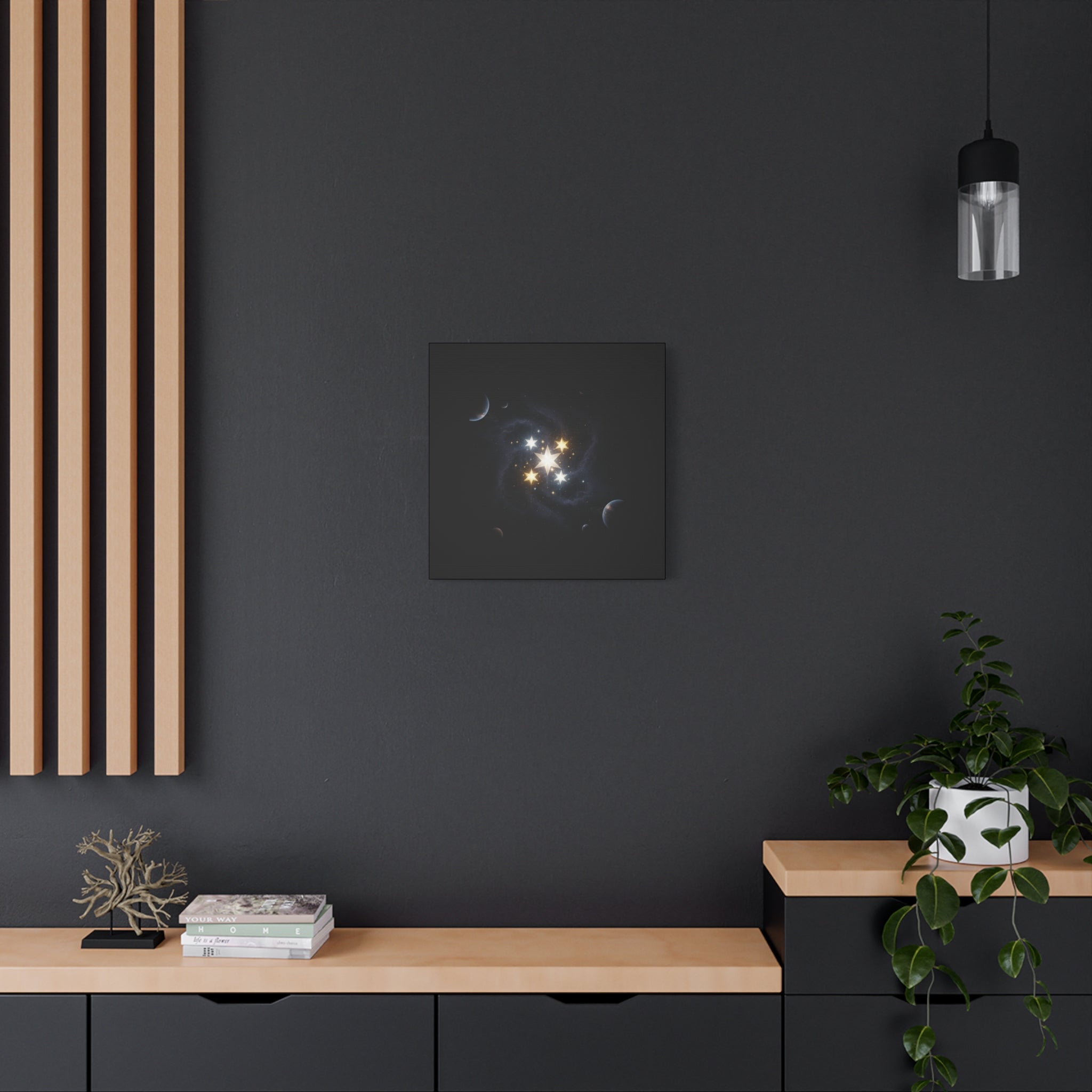 PRB Celestial Star Cluster Matte Canvas Print — Cosmic Planets Wall Art by Printify