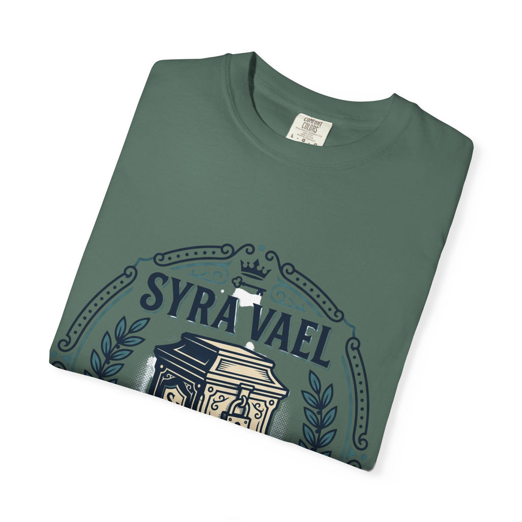 Power Runs Black PRB — Syra Vael Vintage Crest Tee by Power Runs Black