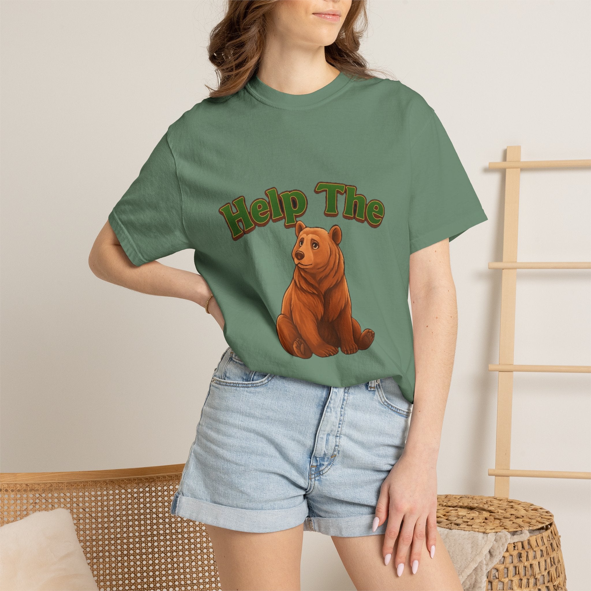 PRB "Don't Help me Help The Bear" T-shirt Bear Illustration by Power Runs Black