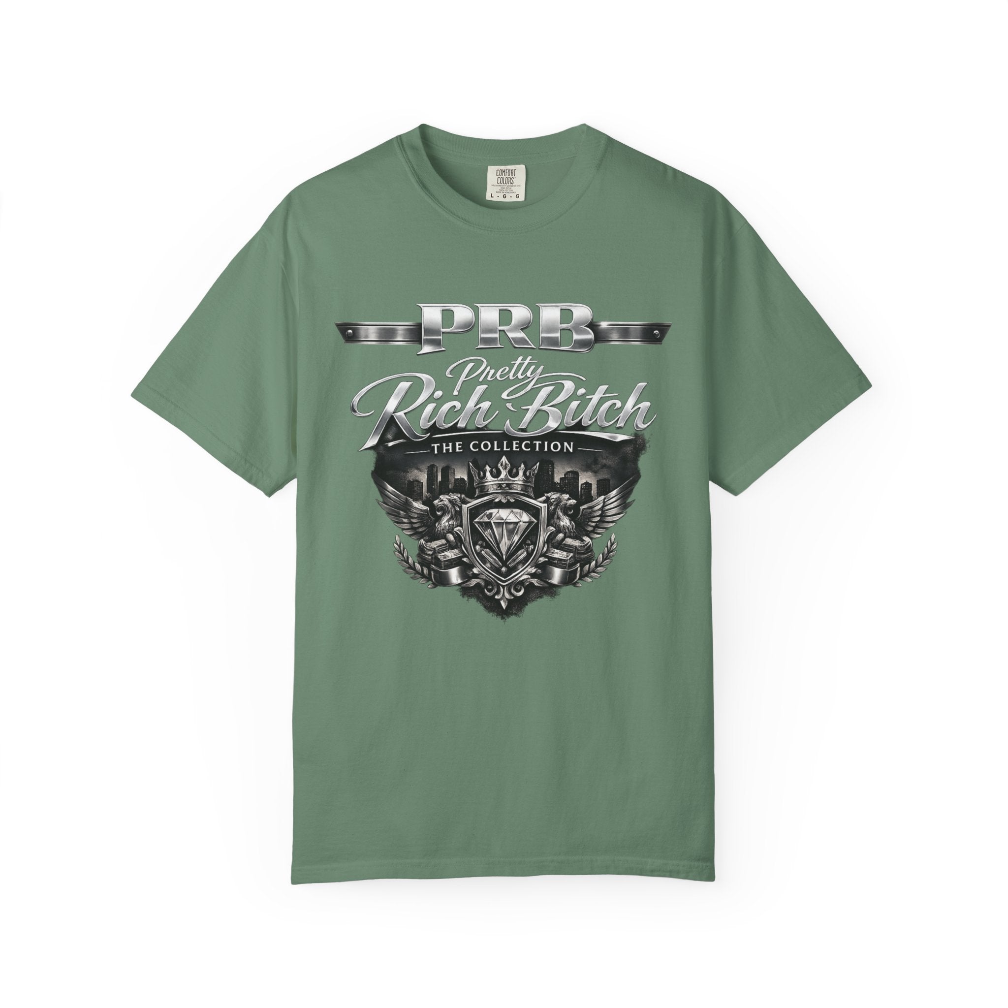 PRB Rebel Biker Crest T-Shirt | Vintage Motorcycle Emblem Tee by Power Runs Black