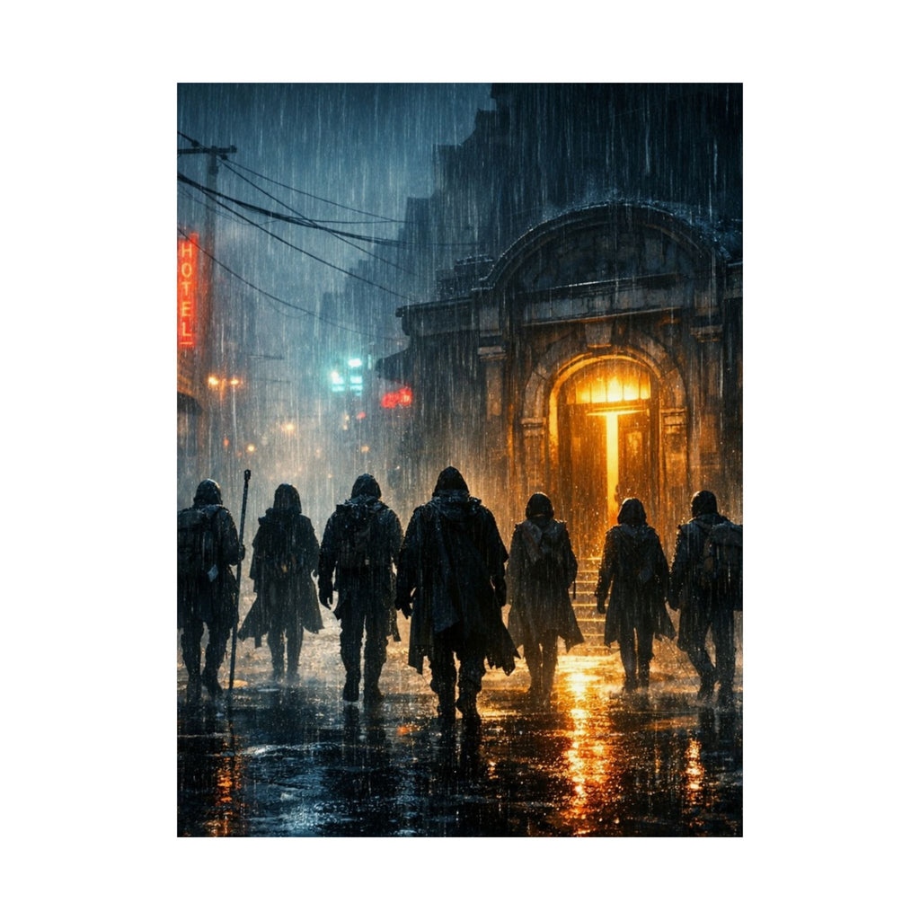 Power Runs Black PRB The Starbound Seven Matte Vertical Posters by Printify