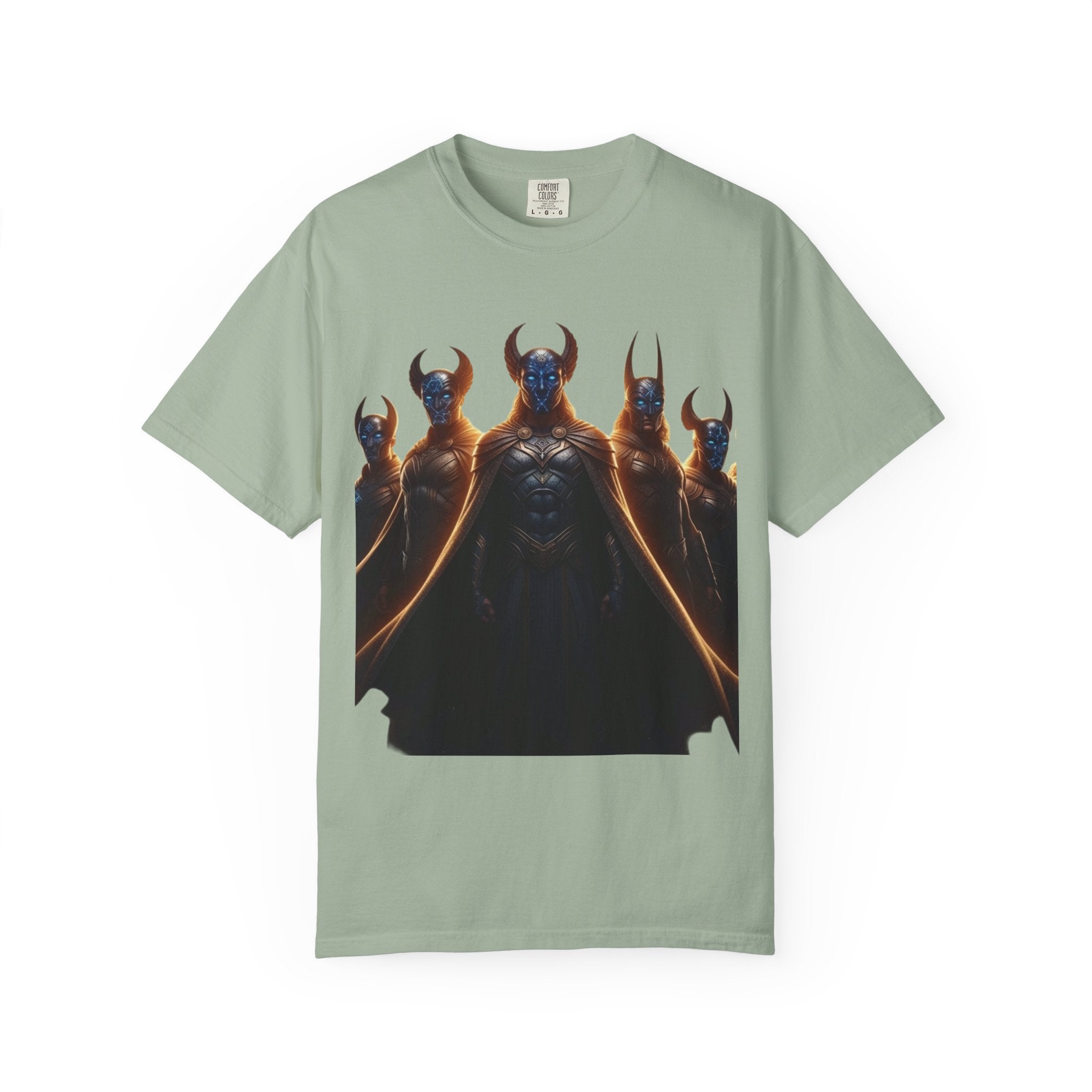 Power Runs Black PRB Dark Legion Graphic T-Shirt — Horned Warriors Fantasy Tee by Power Runs Black