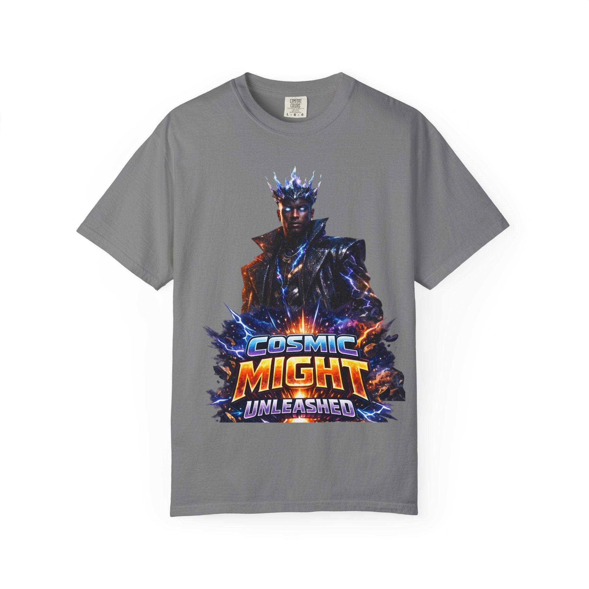 PRB Cosmic Might Unleashed T-shirt | Space Warrior Graphic Tee by Printify