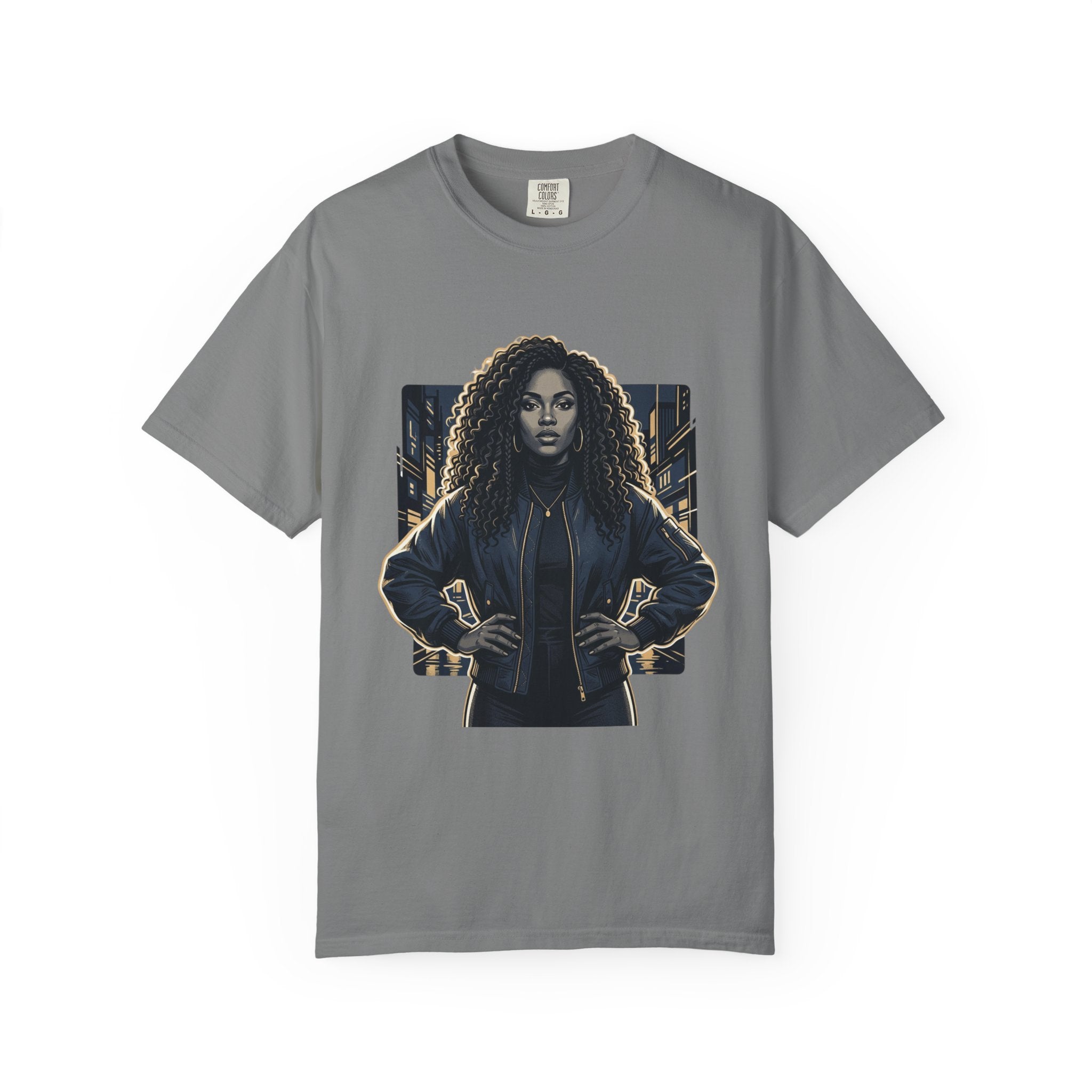 Pretty Rich Bitch The Collection by PRB T-Shirt — Bold Graphic Tee with Empowered Woman Portrait by Power Runs Black