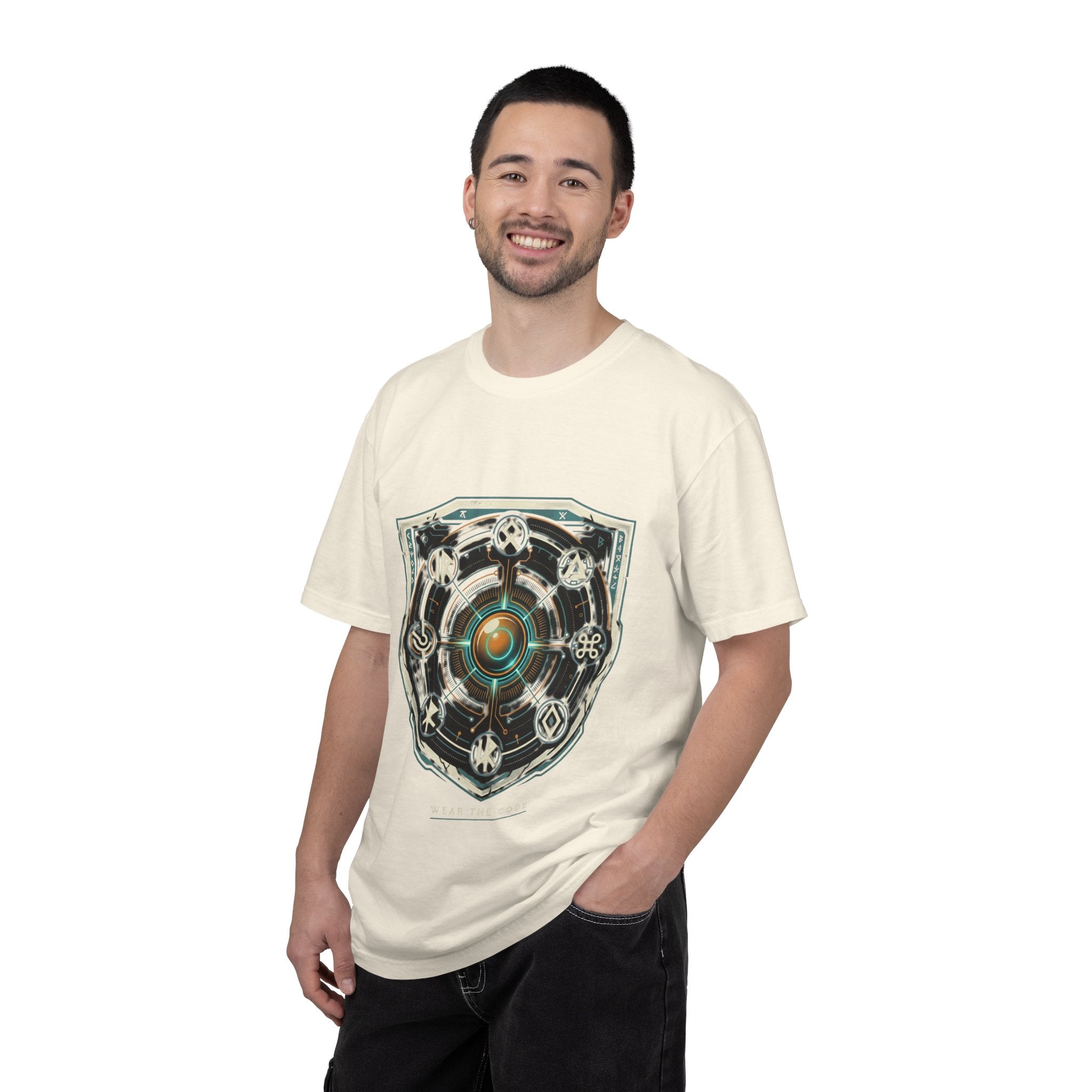 Power Runs Black PRB "Wear The Code" Mystic Shield T-Shirt — Geometric Sigil Graphic Tee by Power Runs Black